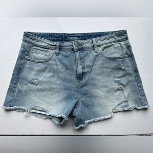 Size 12 Time & Tru High Rise Light Blue Denim Shorts